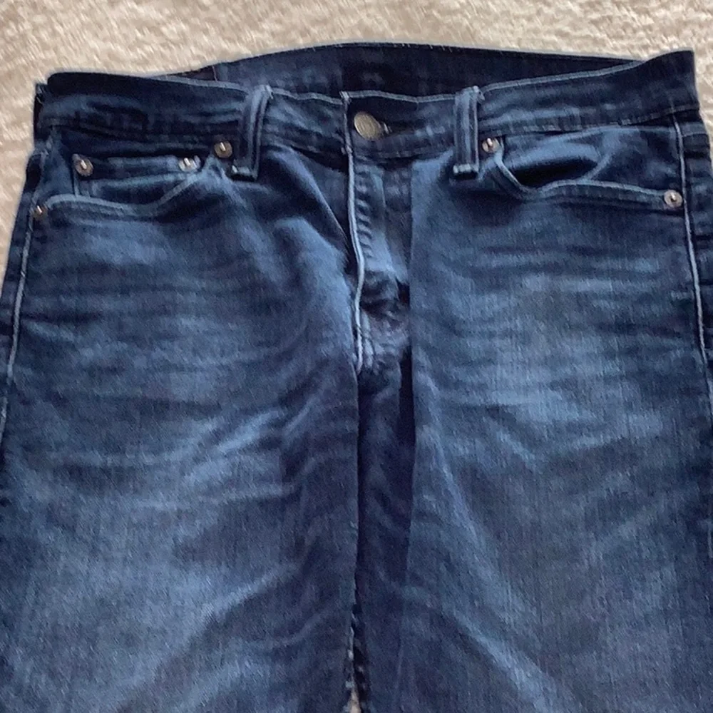 Levi's 513 Dark Blue Slim Straight Jeans - Picture 2 of 4